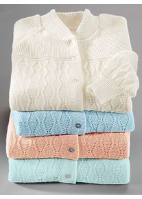 wäschepur WÄSCHEPUR Damen Strickjacke, Gr. 36, grün, 50% Wolle, 50% Polyacryl, unifarben, Strickjacken