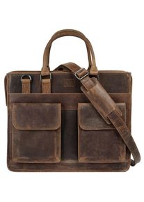 BAGAN Damen Aktentasche, braun, Leder, Taschen, echt Leder