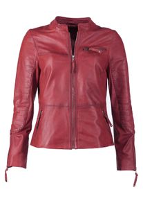 JCC Damen Bikerjacke "DI-002", rot, Gr. 36, Oberstoff: 100% Lammleder / Futter: 100% Polyester, Jacken
