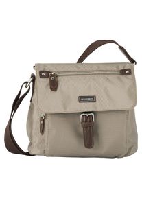 Tom Tailor Damen Umhängetasche "Rina", beige, Nylon, Lederimitat, Taschen, aus leichtgewichtigem Nylon und aufwändig gewebten Gurtband