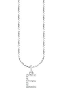 Thomas Sabo Damen Kette mit Anhänger "Buchstabe, KE2240 - KE2265-051-14-L45V, KE2240 - KE2265-414-14-L45V", 45, E, Silber 925 (Sterlingsilber), bunt,