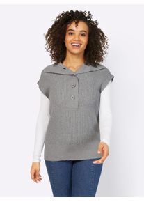 Heine Damen Pullunder "Pullunder", grau, Gr. 44, unifarben, 50% Viskose, 28% Polyester, 22% Polyamid, Pullover