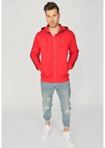 JCC Herren Kapuzensweatjacke "310212092", rot, Gr. XXL, 60% Baumwolle, 40% Polyester, Sweatjacken