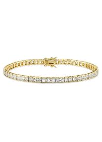 Bruno Banani Damen Armband "Schmuck Geschenk Silber 925 Armschmuck Armkette Tennisarmband Gold", 21, Silber 925 (Sterlingsilber), gold, Silber 925