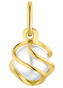 Amor Damen Ketten-Anhänger "Perle, 2013531", Gelbgold 375, 0,47 g, gold, Gelbgold 375, Schmuckanhänger, Made in Germany - mit Wachsperle