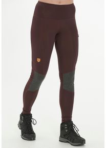 WHISTLER Damen Funktionstights "Millie", braun, casual, Gr. 46, mehrfarbig, 85% Polyamid, 15% Elasthan, Hosen, mit verstärkten Einsätzen