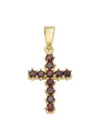 Vivance Damen Ketten-Anhänger "333 Gold mit echten Granat-Steinen", ONE-SIZE, Gold, 0,9 g, gelb, Gold, Schmuckanhänger