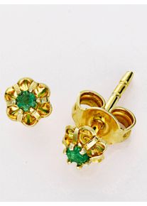 Lady Damen Paar Ohrstecker, Smaradg ct, Metall, grün, Metall, Ohrringe