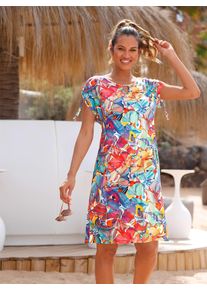 feel good Damen Sommerkleid "Sommerkleid", bunt, Gr. 36, bedruckt, gemustert, mehrfarbig, 95% Viskose, 5% Elasthan, Kleider