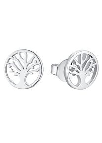 s.Oliver Damen Paar Ohrstecker "Lebensbaum, 2034185", Silber 925 (Sterlingsilber), silber, Silber 925 (Sterlingsilber), Ohrringe