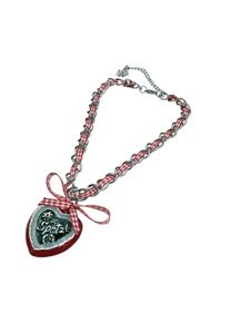 Allgäu Rebell ALLGÄU REBELL Damen Kette mit Anhänger "Resi", rot, Basic, Metall, Halsketten, mit Herzanhänger