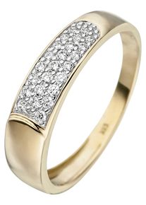 Jobo Damen Goldring, 54, Gelbgold 333, gold, Gelbgold 333, Fingerringe, 333 Gold mit Zirkonia