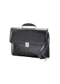 Alassio Herren Aktentasche "Faenza", schwarz, Leder, Taschen, mit Laptopfach