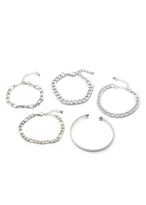 Firetti Armband Set "Multipack Schmuck Geschenk Armketten Schmuckset", Metall, grau, Metall, Armbänder