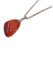 Firetti Damen Kette mit Anhänger "Schmuck Geschenk, Achat", Silber 925 (Sterlingsilber)-Edelstahl, L: 50cm B: 2mm, orange, Silber 925