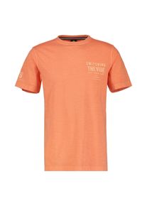 Lerros Herren T-Shirt "Lerros T-Shirt für Herren mit Brustprint", orange, Gr. S, 100% Baumwolle, Shirts