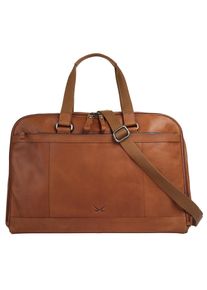 Sansibar Reisetasche, braun, Leder, unifarben, leicht glänzend, Taschen, echt Leder
