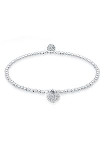 Elli Damen Armband "Herz Symbol Kristalle 925 Silber", 19cm,mit Steinen, Silber 925 (Sterlingsilber), weiß, Silber 925 (Sterlingsilber), Armbänder