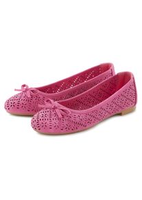 Lascana Damen Ballerina, Gr. 40, pink, Obermaterial: 100% Lederimitat. Futter: 100% Lederimitat. Decksohle: 100% Lederimitat. Laufsohle: 100%