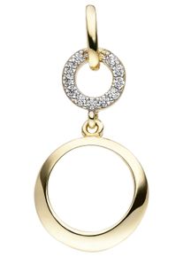 Jobo Damen Ketten-Anhänger "Anhänger mit Zirkonia", Gelbgold 375, gelb, Gelbgold 375, Schmuckanhänger, 375 Gold