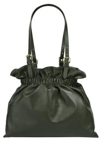 Samantha Look Damen Shopper, grün, Leder, unifarben, Taschen, echt Leder, Made in Italy