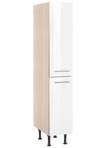 Apothekerschrank Optifit, B:30cm H:176,6cm T:58,4cm, weiß, Küche, Schränke, "Bern", 30 cm breit, 176 cm hoch, höhenverstellbare Stellfüße,