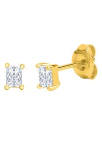 Firetti Damen Paar Ohrstecker "Schmuck Geschenk Silber 925 Ohrschmuck Quadrat", Silber 925 (Sterlingsilber), gold, Silber 925 (Sterlingsilber),