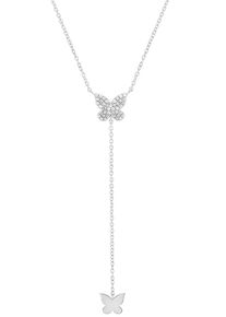 UNIKE JEWELLERY Damen Y-Kette "MIX&MATCH BUTTERFLY SCHMETTERLING, UK.CL.1204.0213", Silber 925 (Sterlingsilber), L: 47cm, silber, Silber 925