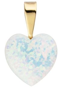 Jobo Damen Herz-Anhänger "Anhänger Herz", Gelbgold 333, gold, Gelbgold 333, Schmuckanhänger, 333 Gold mit einem synthetischen Opal