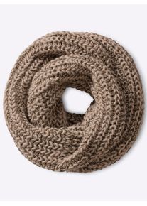 Heine Damen Modeschal, beige, Polyacryl, Modetücher