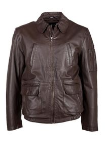 JCC Herren Bikerjacke "48033", braun, Gr. 56, Obermaterial: 100% Lammleder / Futter: 100% Baumwolle / Ärmelfutter: 100% Polyester, Jacken
