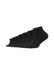 Camano Kinder Kurzsocken "Kurzsocken 7er Pack", Gr. 27, schwarz, 69% Baumwolle 24% Polyamid 6% Polyester 1% Elasthan, uni, Socken