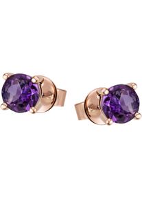 Firetti Damen Paar Ohrstecker "Schmuck Geschenk Gold 375 Gold 585 Ohrschmuck Ohrringe Solitär", Roségold 375, lila, Rosu00e9gold 375, Ohrringe, mit