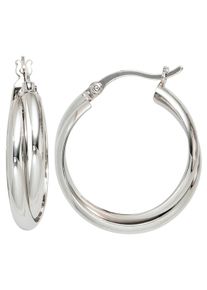 Jobo Damen Paar Creolen, Silber 925 (Sterlingsilber), silber, Silber 925 (Sterlingsilber), Ohrringe, rund 925 Silber