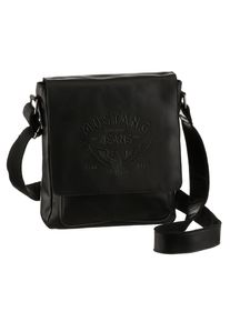 Mustang Damen Umhängetasche "Valencia", schwarz, Leder, unifarben, Taschen, mit zahlreichen Fächern