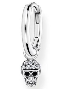 Thomas Sabo Damen Single-Creole "mit Totenkopf Anhänger, CR706-643-14", Silber 925 (Sterlingsilber), bunt, Silber 925 (Sterlingsilber), Ohrringe, mit