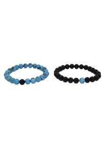 Firetti Armband Set "Multipack Schmuck Geschenk Zugarmbänder Steinarmband Edelstein", 18, Stein-Silikon, blau, Stein, Silikon, Armbänder, Made in