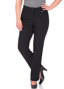 KjBRAND Damen 5-Pocket-Hose "Betty Bengaline", schwarz, casual, Gr. 46, Web, Obermaterial: 80% Viskose, 17% Polyamid, 3% Elasthan, Hosen, in bequemer