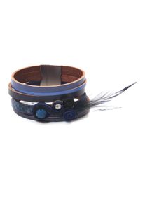 Damen Armband "India", blau, Collezione Alessandro, Leder, Armbänder
