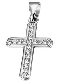 Firetti Damen Ketten-Anhänger "Schmuck Geschenk Silber 925 Halsschmuck Anhänger Kreuz", Silber 925 (Sterlingsilber), 1,20 g, silber, Silber 925