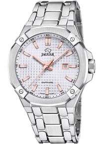 Jaguar Herren Quarzuhr "Executive", silber, Armbanduhren, Armbanduhr, Herrenuhr, Saphirglas, Swiss Made, bis 10 bar wasserdicht