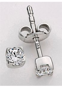 Lady Damen Paar Ohrstecker, Brillianten ct, Metall, silber, Metall, Ohrringe