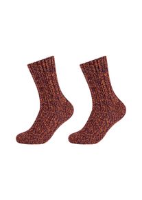 s.Oliver Damen Socken "Socken 2er Pack", Gr. 35, orange, 66% Polyacryl 29% Wolle 4% Polyamid 1% Elasthan, Socken