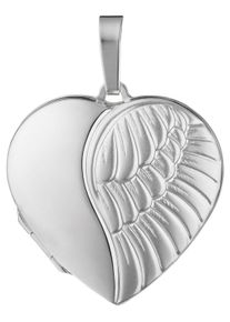 Jobo Damen Medallion-Anhänger "Anhänger Medaillon Herz Flügel", Silber 925 (Sterlingsilber), silber, Silber 925 (Sterlingsilber), Schmuckanhänger,