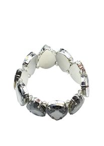 Damen Armband "Hanke", grau, Collezione Alessandro, Glas, Armbänder