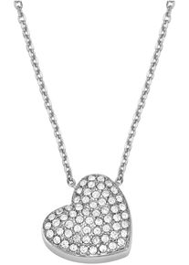Fossil Damen Kette mit Anhänger "SADIE, JF04674040", Edelstahl, L: 45cm B: 1,2mm, silber, Edelstahl, B:1,2mm, Halsketten, mit Glasstein