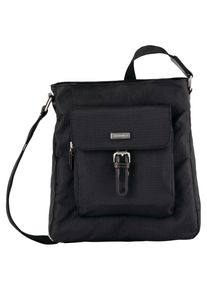 Tom Tailor Damen Hobo "Rina", schwarz, Nylon, beschichtet, gepflegt, kontrastfarbene Details, mehrfarbig, Taschen, aus leichtgewichtigem Nylon und
