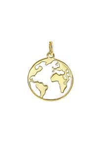 OROLINO Damen Ketten-Anhänger "375 Gold mit Weltkugel-Motiv", ONE-SIZE, Gold, 0,6 g, gelb, Gold, Schmuckanhänger