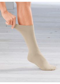 Rogo Damen Socken, Gr. 2, beige, 41% Baumwolle, 39% Modal, 18% Polyamid, 2% Elasthan, Socken