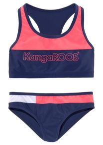 Kangaroos Kinder Bustier-Bikini "Energy Kids", weiß, Gr. 134, kontrastfarbene Details, Polyamid, Bikini-Sets, im Colourblocking-Design